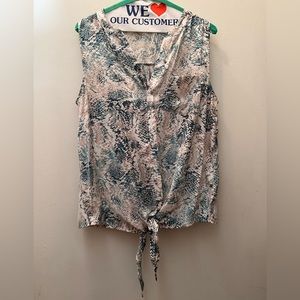 Tart Animal print tie blouse